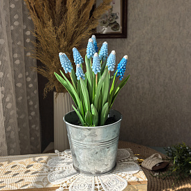 Мускари из холодного фарфора