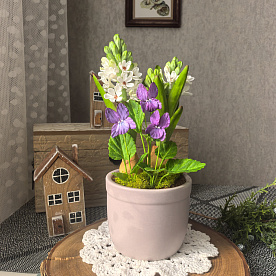 Первоцветы - весенние цветы из полимерной глины